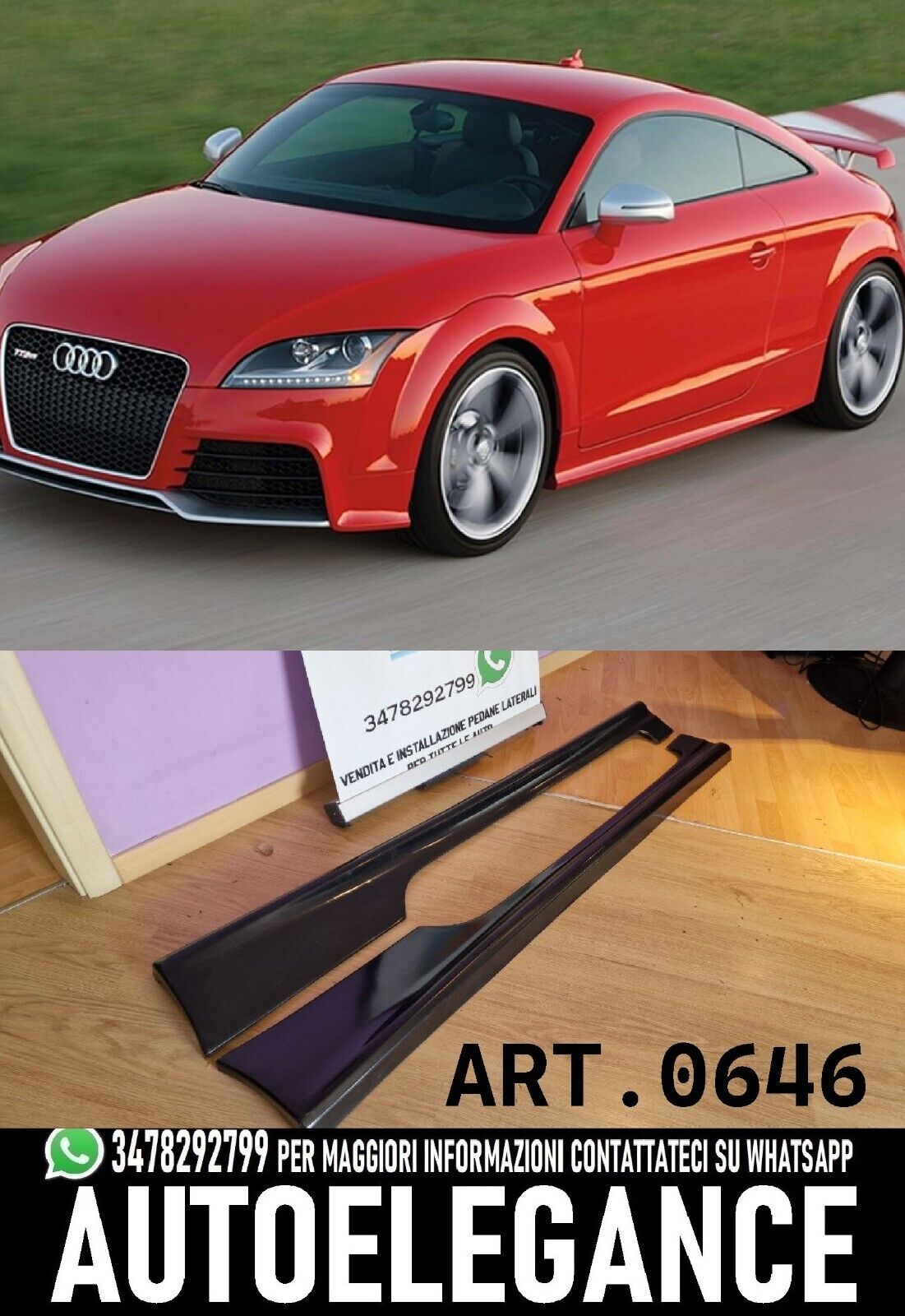 SKIRTS SUITABLE FOR AUDI TT 8J 2009-2014 RS LOOK RAW