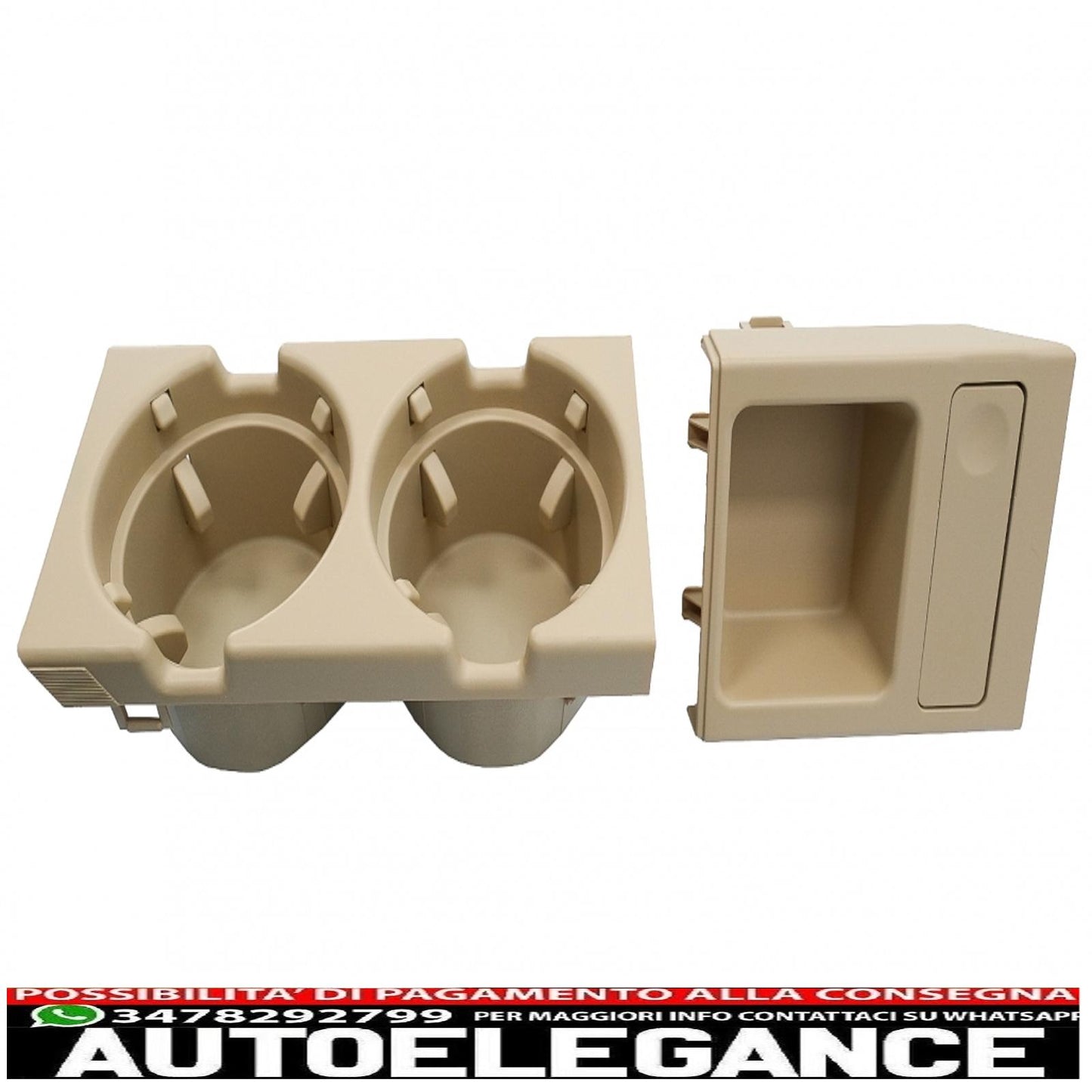 cup holder and coin holder suitable for bmw 3 series e46 (1998-2005) beige