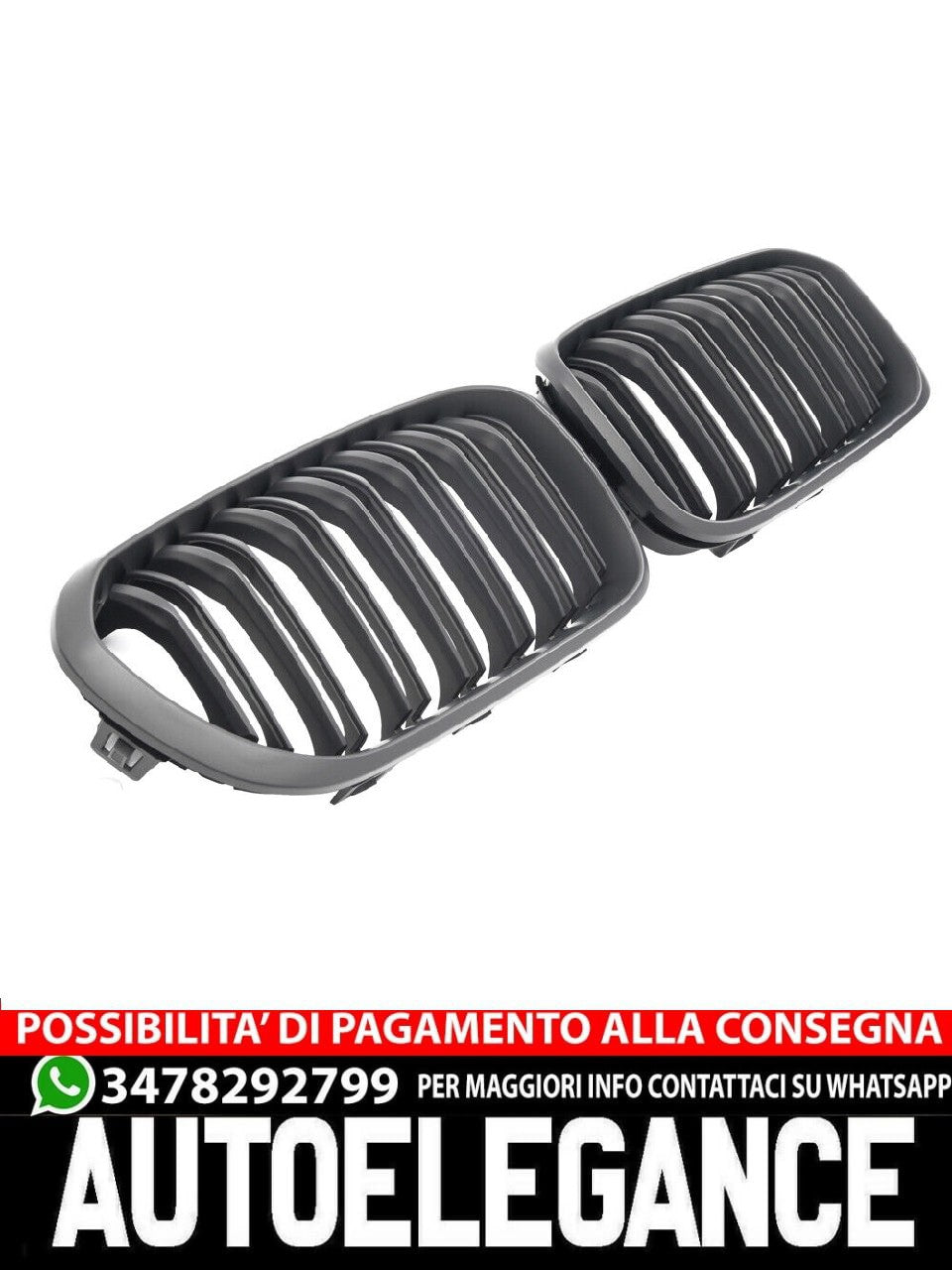 Griglie della griglia per BMW Serie 1 F20/F21 dal 2015 nero opaco