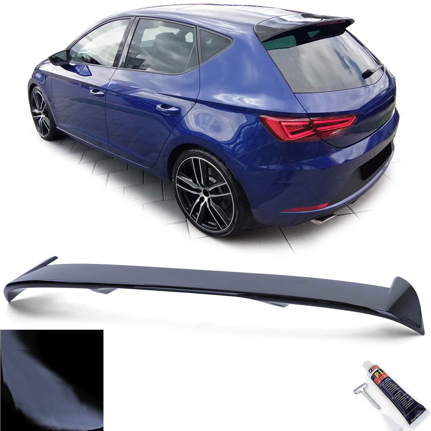 Gloss Black Sport Roof Spoiler for Seat Leon 3 5F 12-20