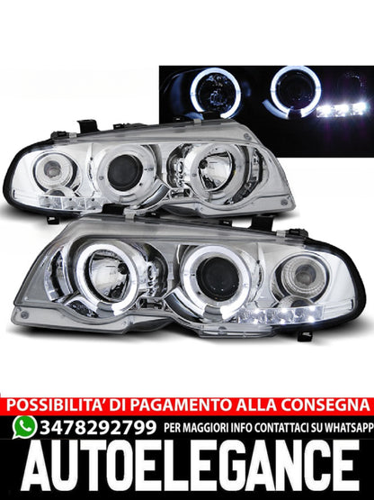 FARI ANTERIORI ANGEL EYES CCFL NERO adatto per BMW E46 09.01-03.05