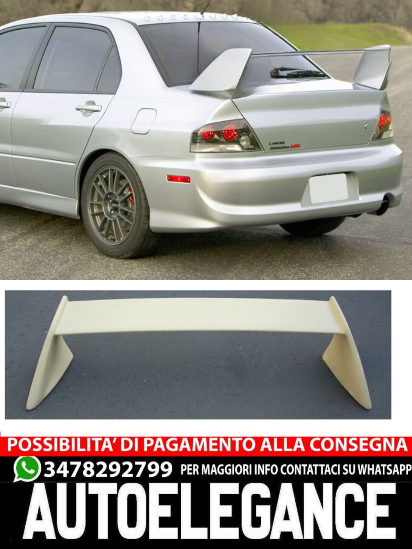 SPOILER ADATTO PER MITSUBISHI LANCER 7, 8, 9 EVO -