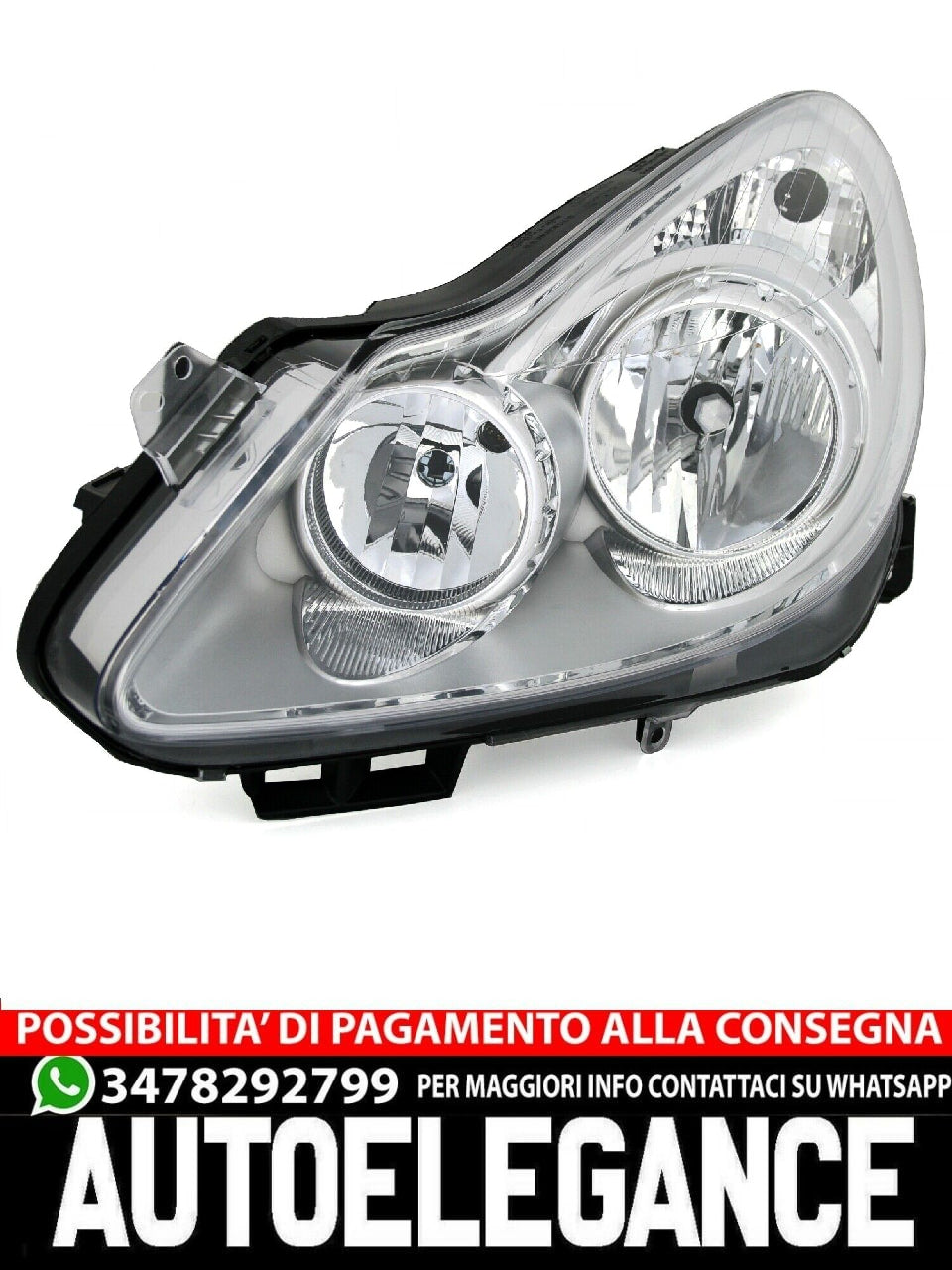 Fari anteriori a sinistra per Opel Corsa D 06-11 H1 H7