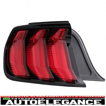 Full LED rear lights suitable for Ford Mustang VI S550 (2015-2019) red with dynamic sequential cornering lights