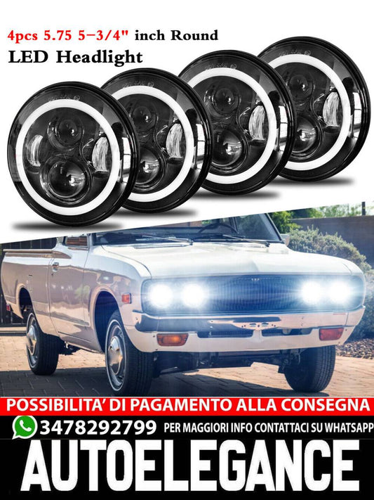 4PC 5 3/4" 5.75 INCH Round LED Headlights HI/LO Beam fit Datsun 620 Pickup 72