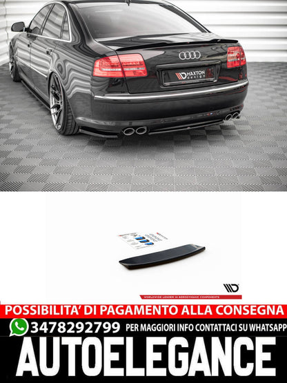 SPLITTER POSTERIORE CENTRALE ADATTO COMPATIBILE PER AUDI S8 D3 (2006-2009)