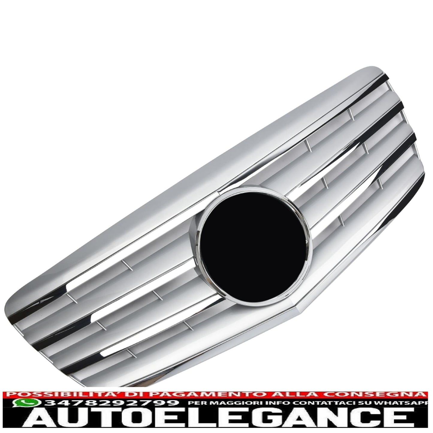 Sport radiator grille for Mercedes W211 S211 E 2006-2009 silver chrome