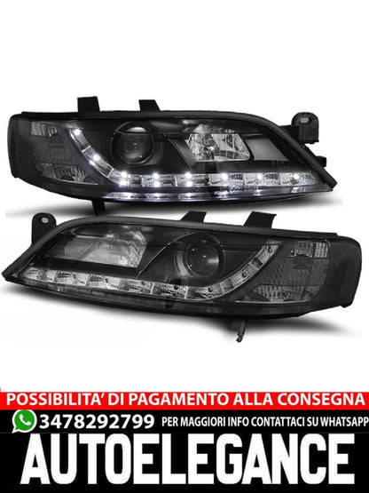 HEADLIGHTS FOR OPEL VECTRA B 11.95-12.98 BLACK DAYTIME LIGHT 