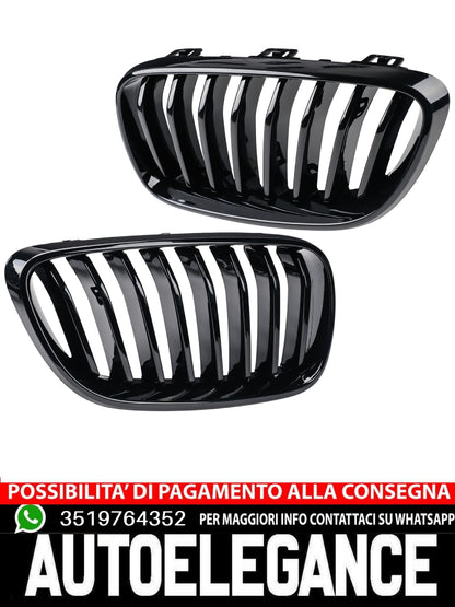 Griglia rene ponte singola adatta per BMW Serie 2 F22 F23 F87 nero pianoforte