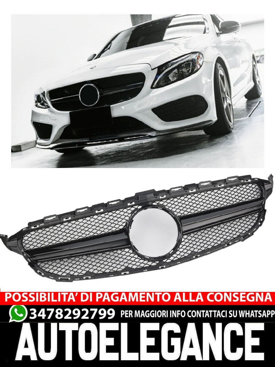 Griglia sportiva per Mercedes C118 Classe CLA in PANAMERICANA AMG LOOK