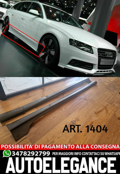 SKIRTS SUITABLE FOR AUDI A4 B8 2007-2015 TUNING LOOK RAW