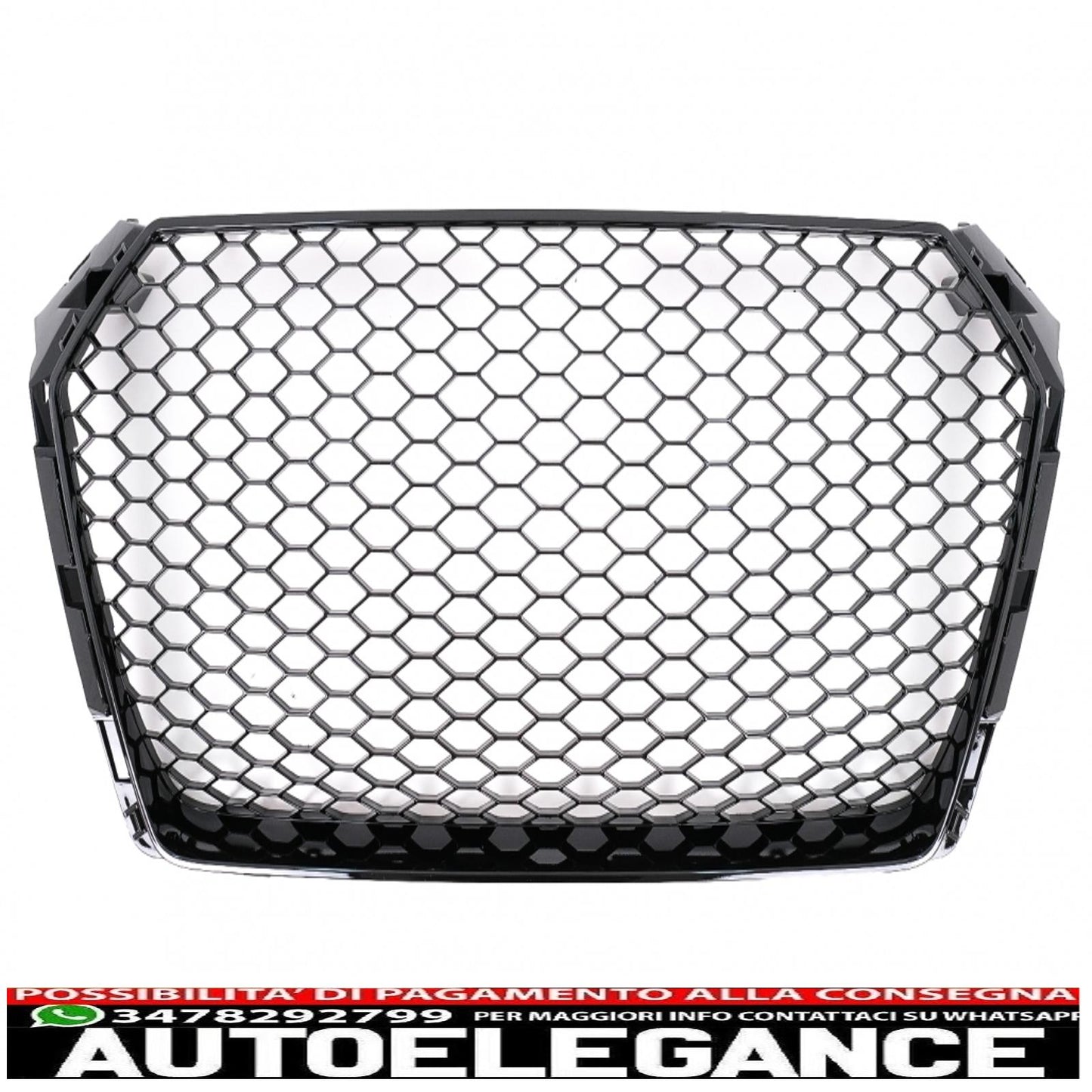 griglia anteriore adatta per audi a4 b9 8w (2016-2018) berlina avant rs design nero lucido