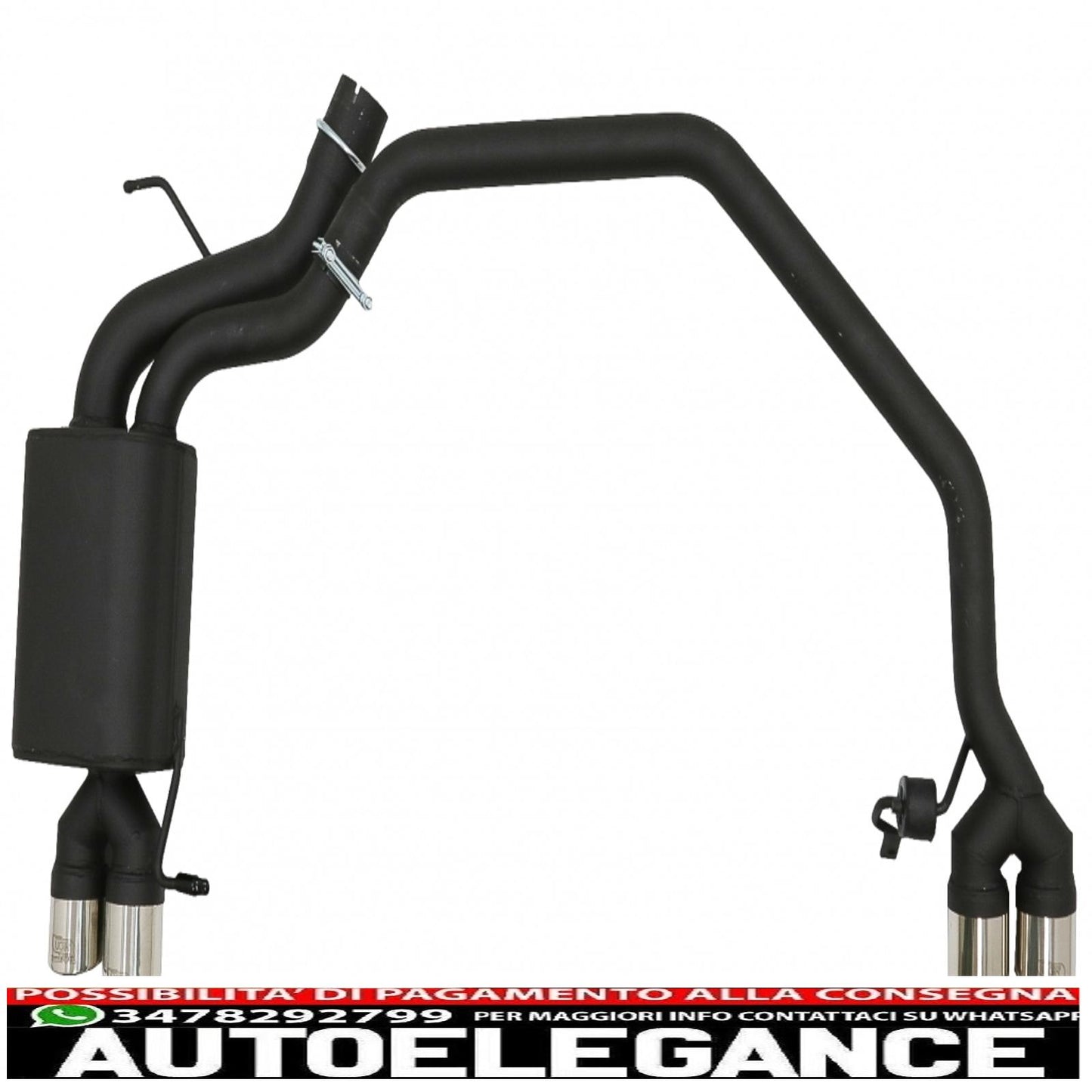 diffusore d'aria con sistema di scarico adatto per bmw serie 5 f10 (2011-2014) 102-433/70rs doppi tubi di scarico doppi m-technik design