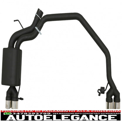 diffusore d'aria con sistema di scarico adatto per bmw serie 5 f10 (2011-2014) 102-433/70rs doppi tubi di scarico doppi m-technik design