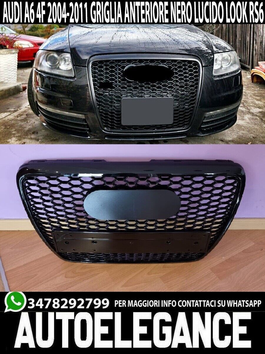 AUDI A6 4F 2004-2011 BLACK GRILLE RS6 0436