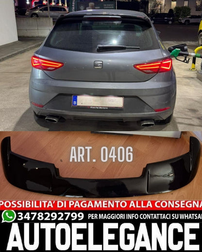 ROOF SPOILER FOR SEAT LEON 5F 5 DOORS 2012- 2020 REAR IN ABS FR 0406