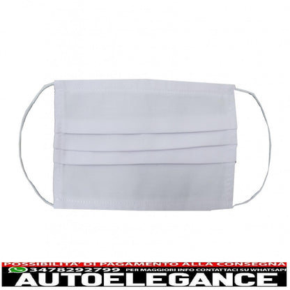 confezione da 50 mascherine riutilizzabili con pieghe 96% cotone e 4% elastan 2 strati unisex lavabili AUTOELEGANCERICAMBI