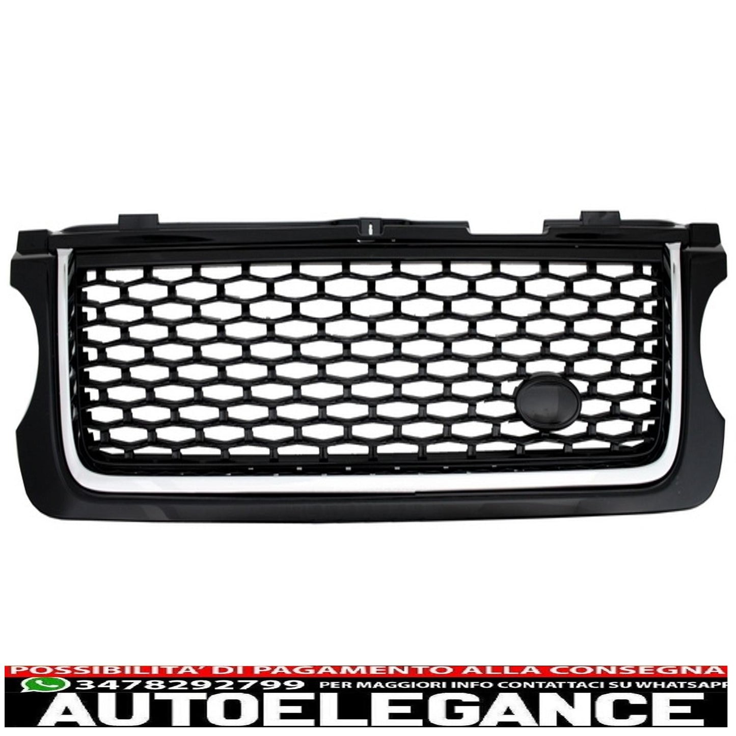 griglia centrale con prese d'aria laterali adatta per land rover vogue iii l322 (2010-2012) all black autobiography supercharged edition