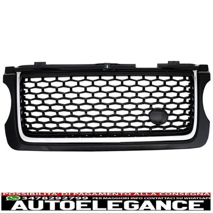 griglia centrale con prese d'aria laterali adatta per land rover vogue iii l322 (2010-2012) all black autobiography supercharged edition