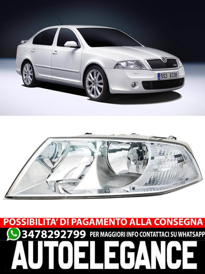 Left front headlight for Skoda Octavia 2 H1 H7 + electric motor Reflector 
