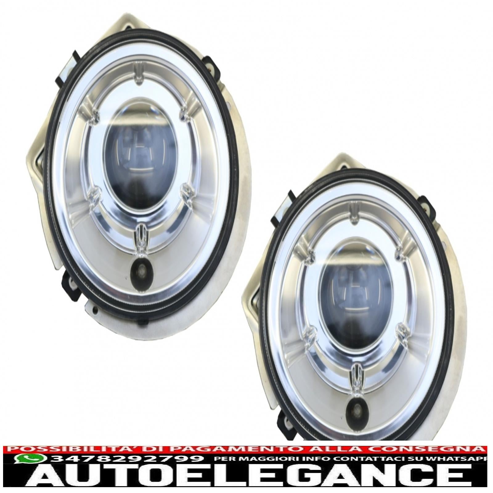 coperture fari con led drl luci diurne nere e fari cromati adatti per mercedes classe g w463 (1989-2012) design g65 AUTOELEGANCERICAMBI