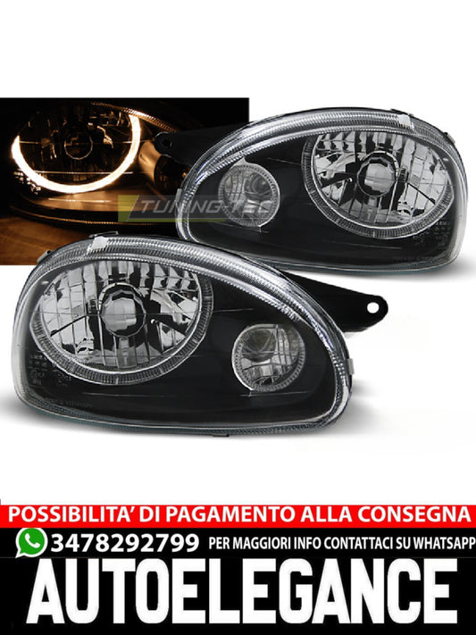 FARI ADATTI PER OPEL CORSA B 02.93-10.00 ANGEL EYES  NERO
