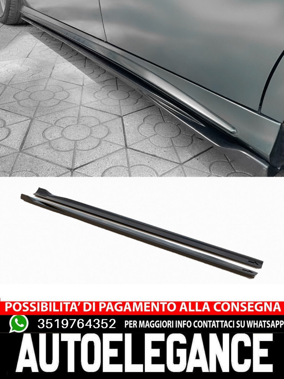 Minigonne laterali adatte per Mercedes Classe A W176 berlina AMG Line A35 A45