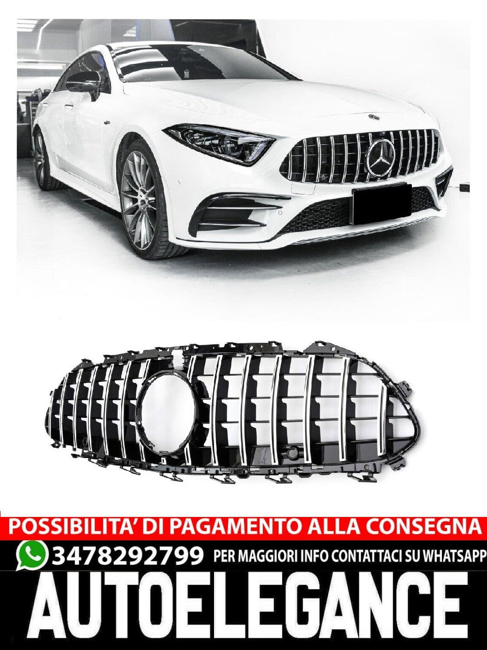 Sports grille for Mercedes C257 CLS PANAMERICANA AMG GT OPTIK 