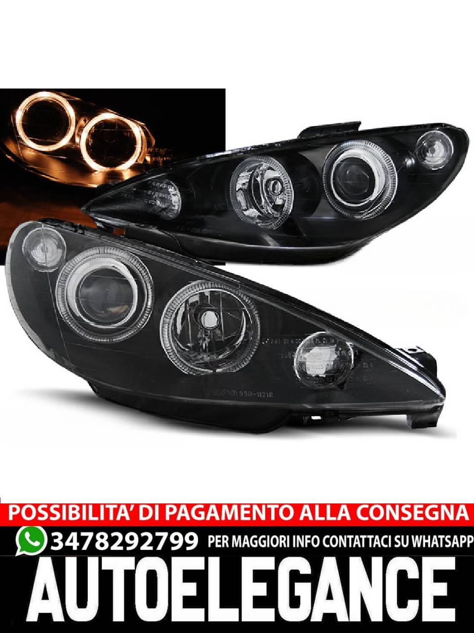 PEUGEOT 206 02-ANGEL EYES BLACK 