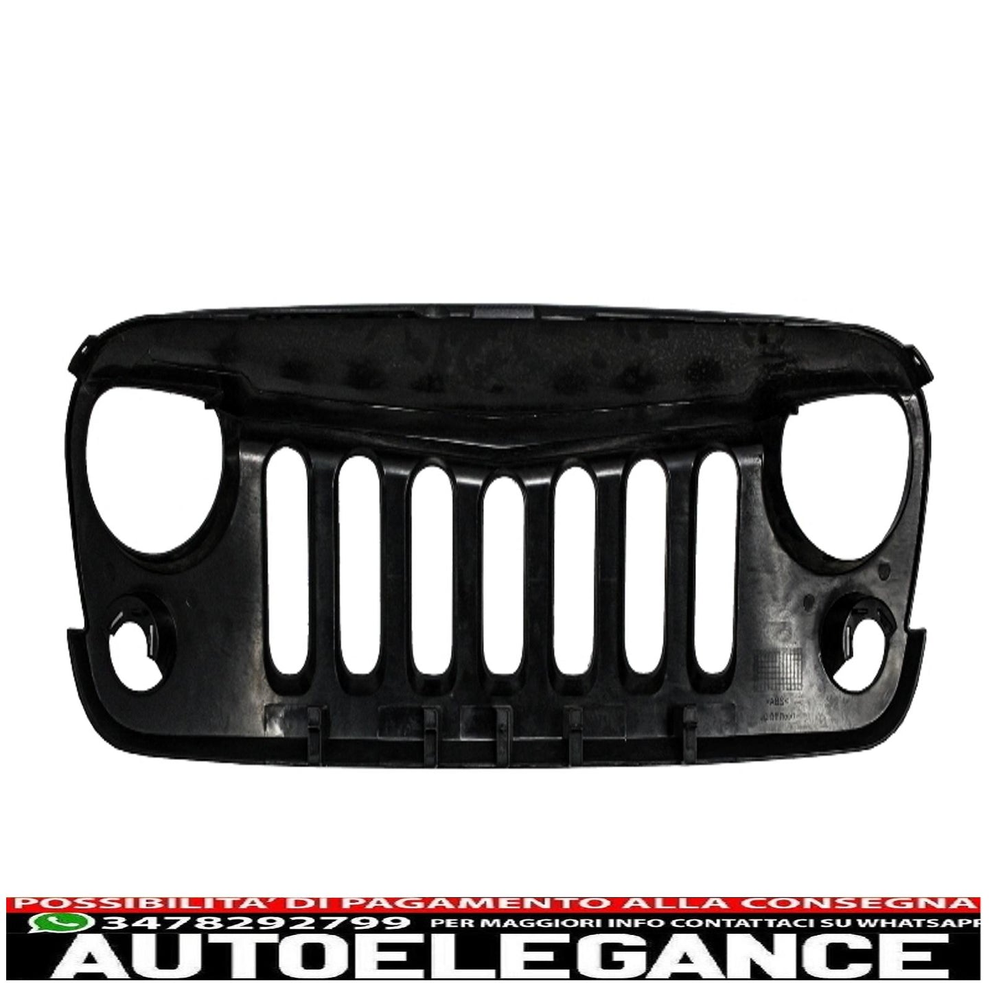 griglia centrale griglia anteriore adatta per Jeep Wrangler / Rubicon JK (2007-2017) Angry Bird Design Piano Black