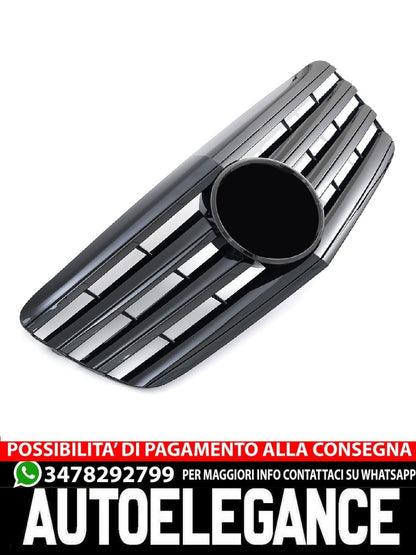 Sports grille for Mercedes W211 S211 E '06 -'09 glossy black AMG look 