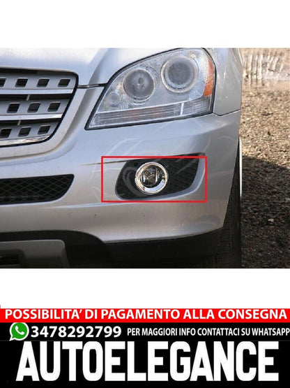 FOR W164 ML UNTIL 08/2008 WITHOUT FOLDING LIGHT CHROME FRAME FOG LIGHT MASK 
