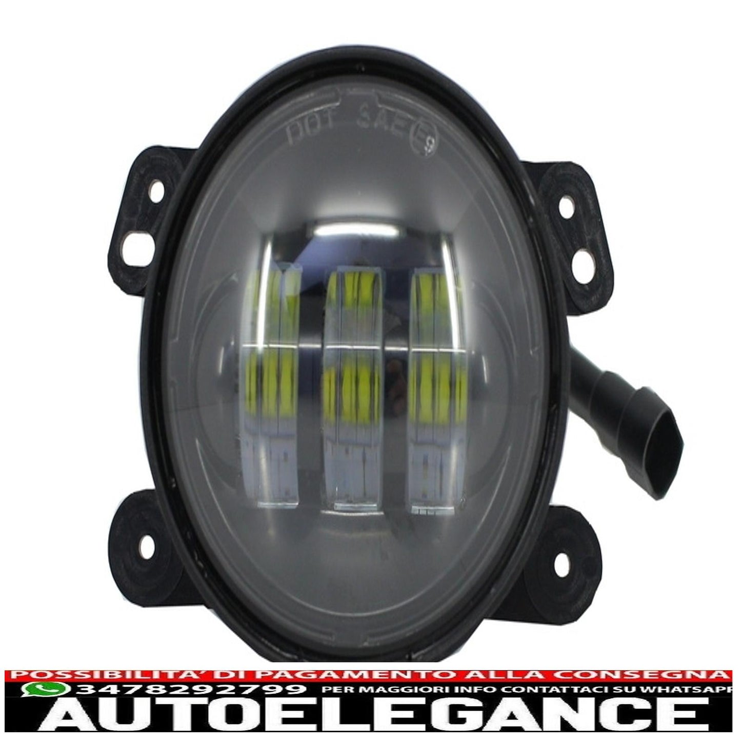 4 inch full led fog lights fit for Jeep Wrangler JK TJ LJ (2007-2017)