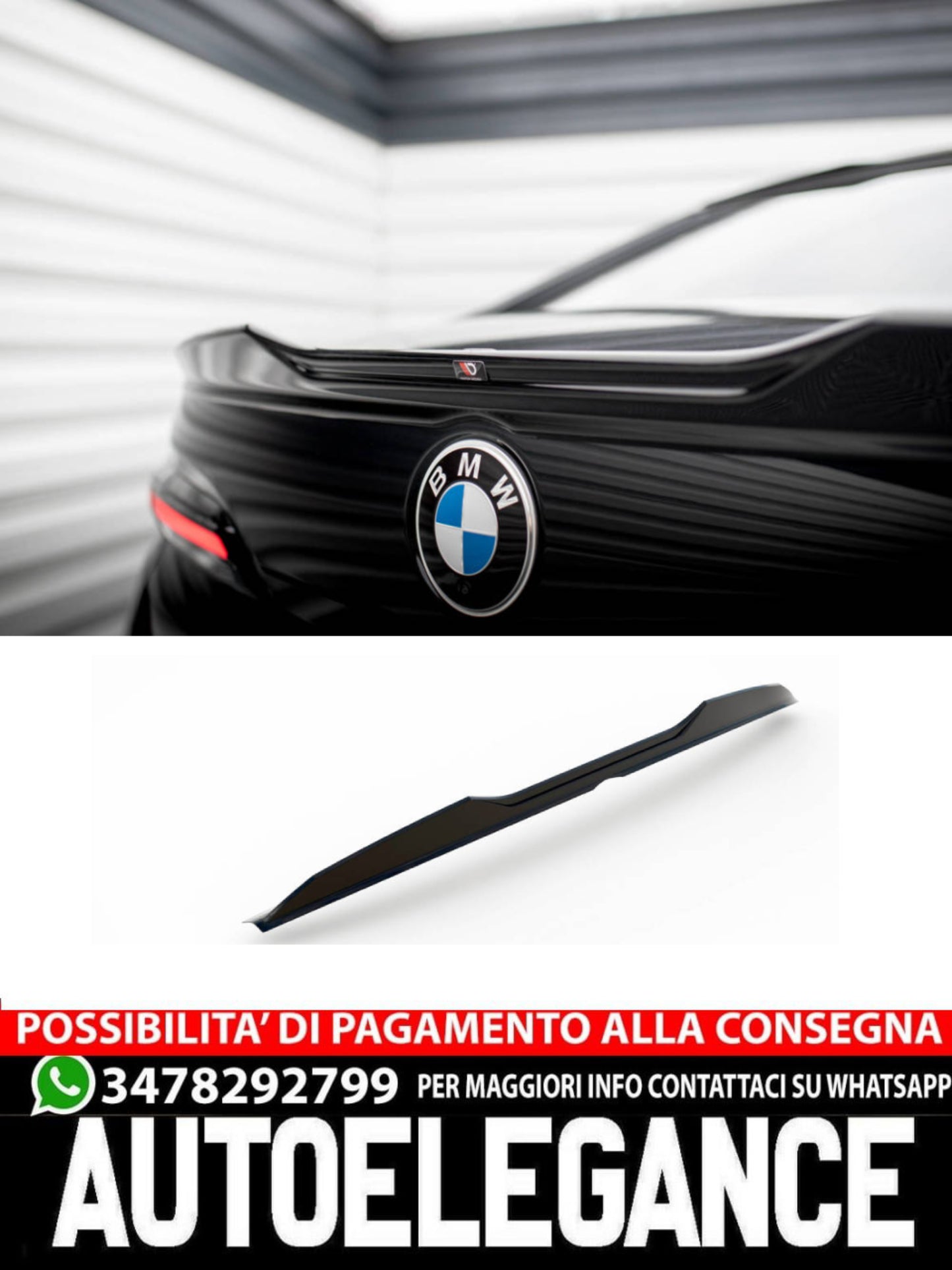 TAPPO SPOILER 3D adatto per BMW 7 M-PACK / M760E G70  (2022 - )