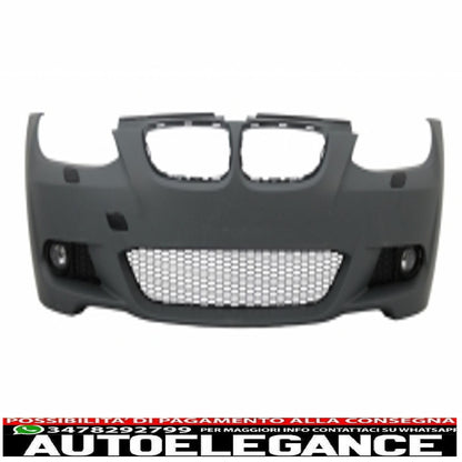 paraurti anteriore con minigonne laterali adatto per bmw serie 3 e92 coupe e93 cabrio non-lci (2006-2009) m-technik look