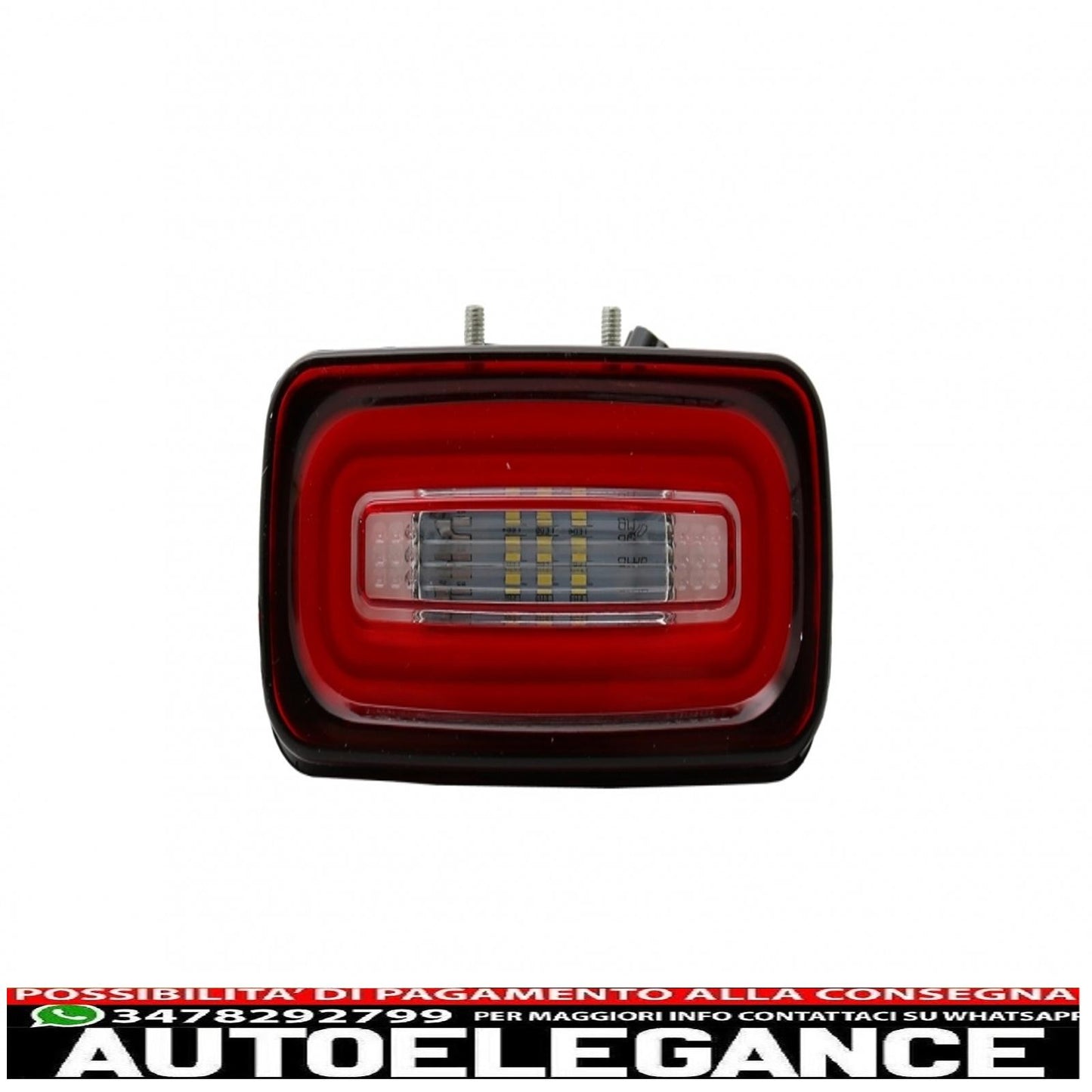 Barra luminosa per fendinebbia paraurti posteriore a LED adatta per mercedes classe G W463 (1989-2015) rosso trasparente AUTOELEGANCERICAMBI