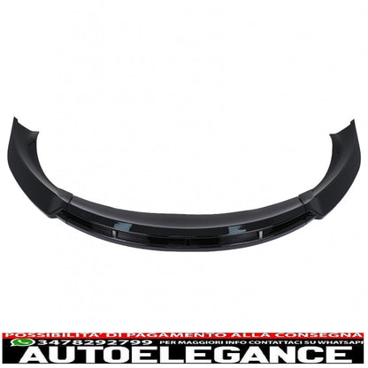Front bumper additional spoiler lip suitable for Tesla Model 3 (2017-up) Piano Black 