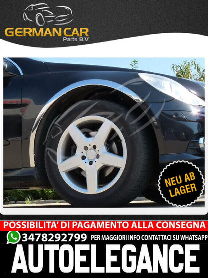 Per Mercedes W251 Classe R ACCIAIO INOX battistrada protezione passaruota CROMATO