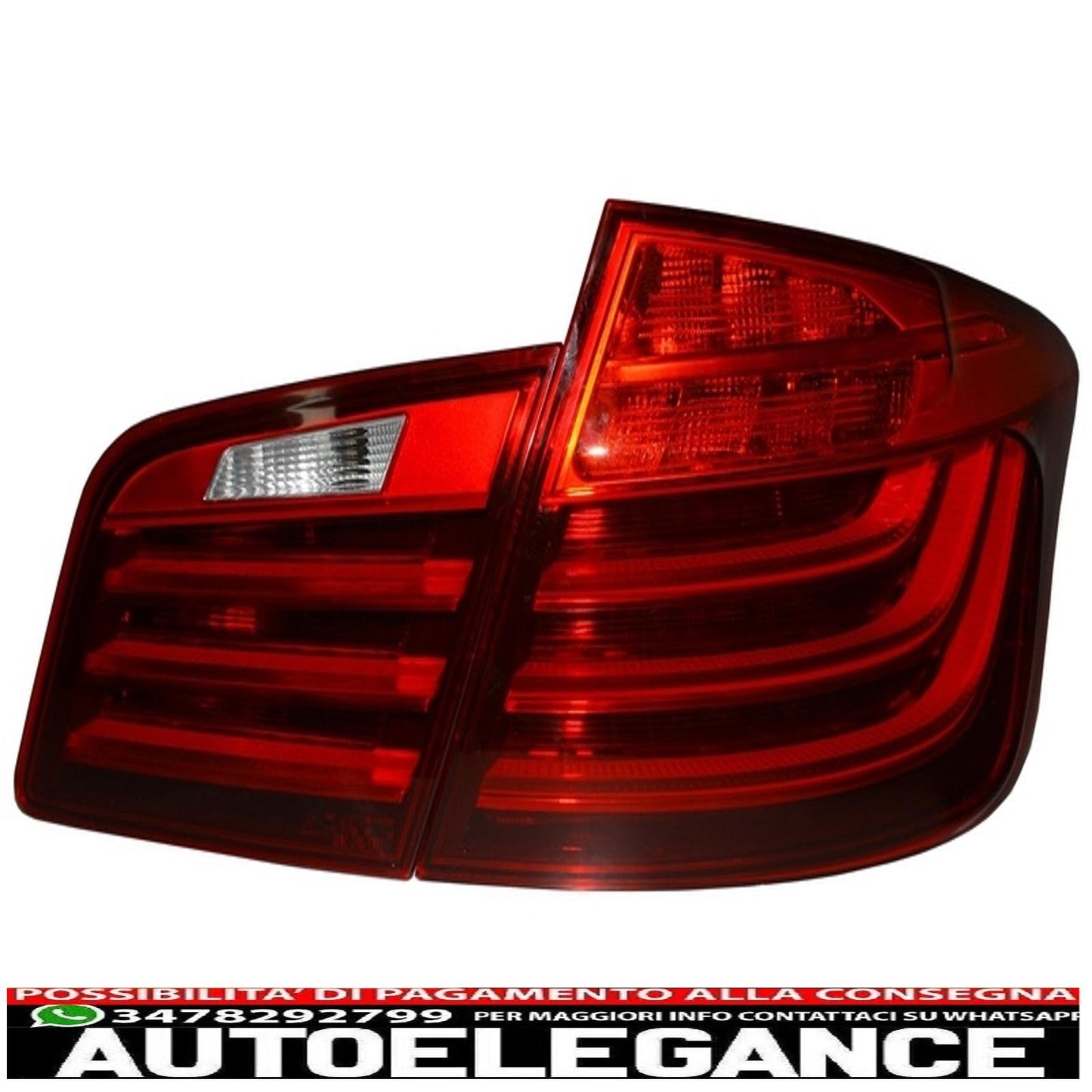 m performance led rear lights suitable for bmw 5 series f10 (2011-2017) transparent red lci design