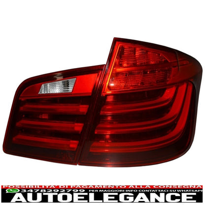 m performance led rear lights suitable for bmw 5 series f10 (2011-2017) transparent red lci design