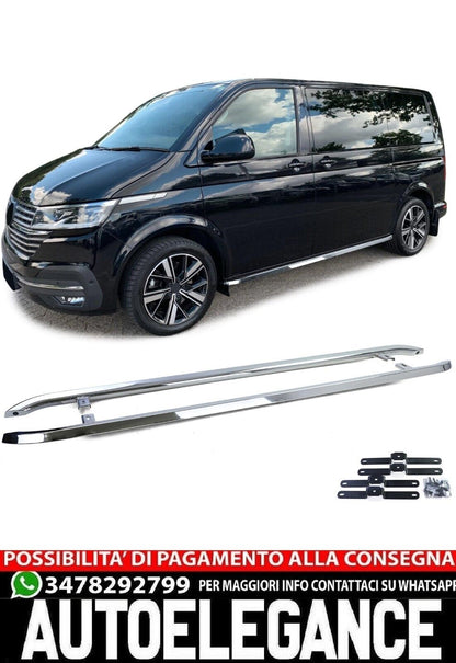 pedane laterali in acciaio inox lucidato adatto per VW T5 T6 T6.1