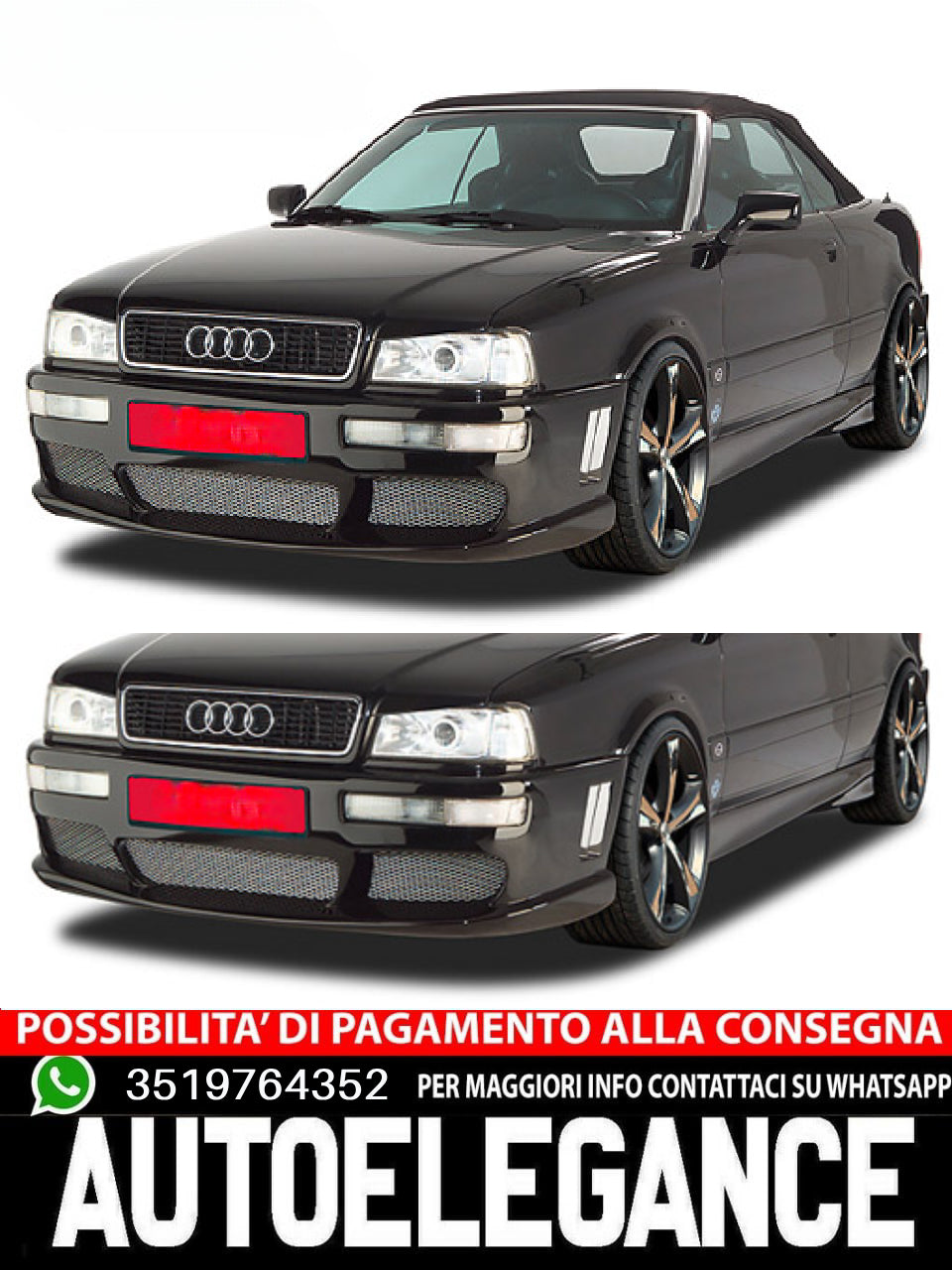 Front bumper suitable for Audi 80 B3 type 89 / 80 B4