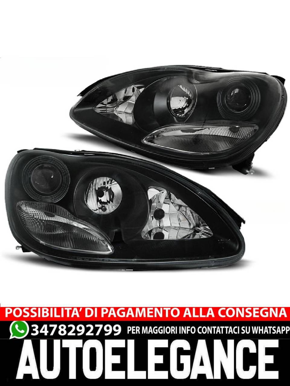 FARI NERI per MERCEDES W220 CLASSE S 09.98-05.05