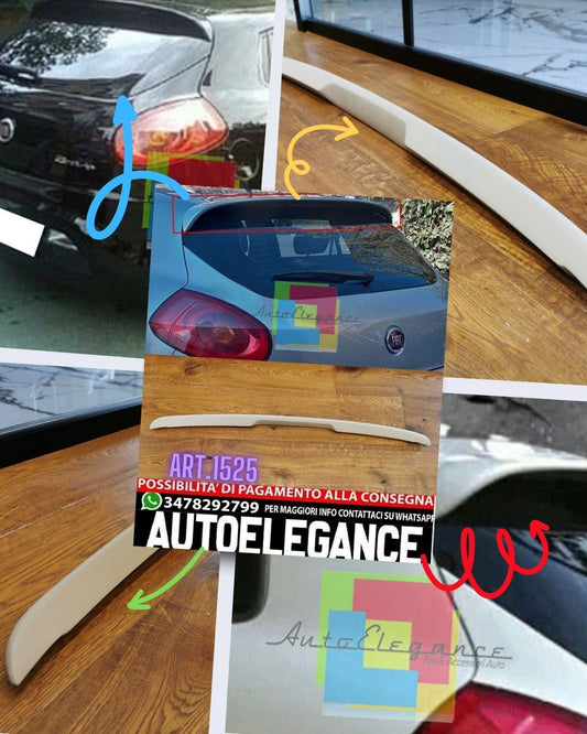 SPOILER TETTO ADATTO PER FIAT BRAVO 2007-2014 LOOK SPORT DESIGN GREZZO