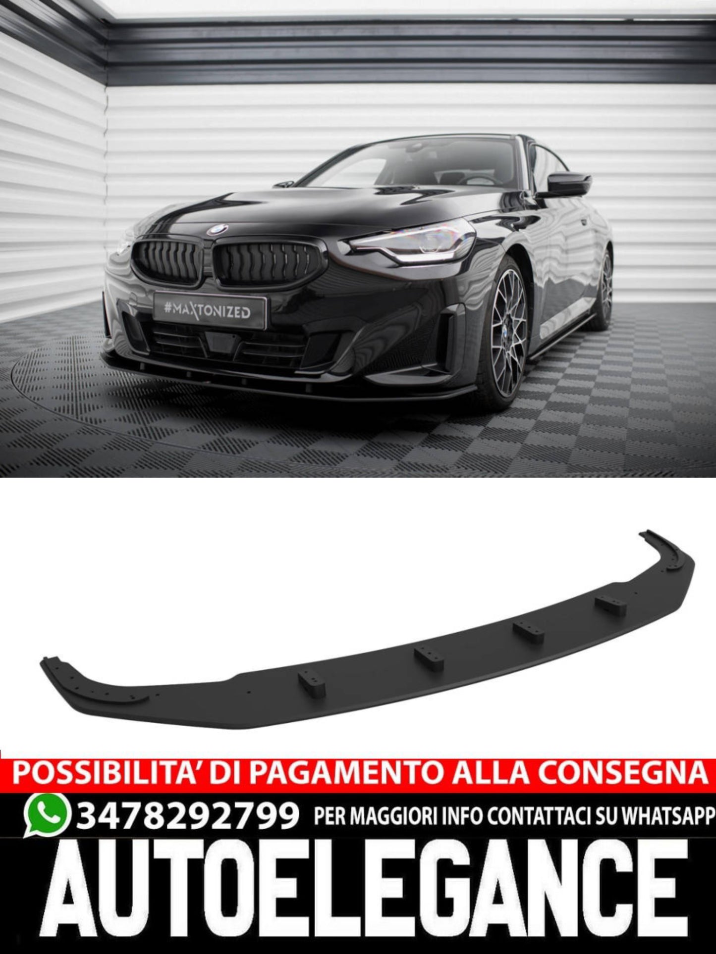 SPLITTER ANTERIORE STREET PRO ADATTO PER BMW 2 COUPE G42  (2021 - )