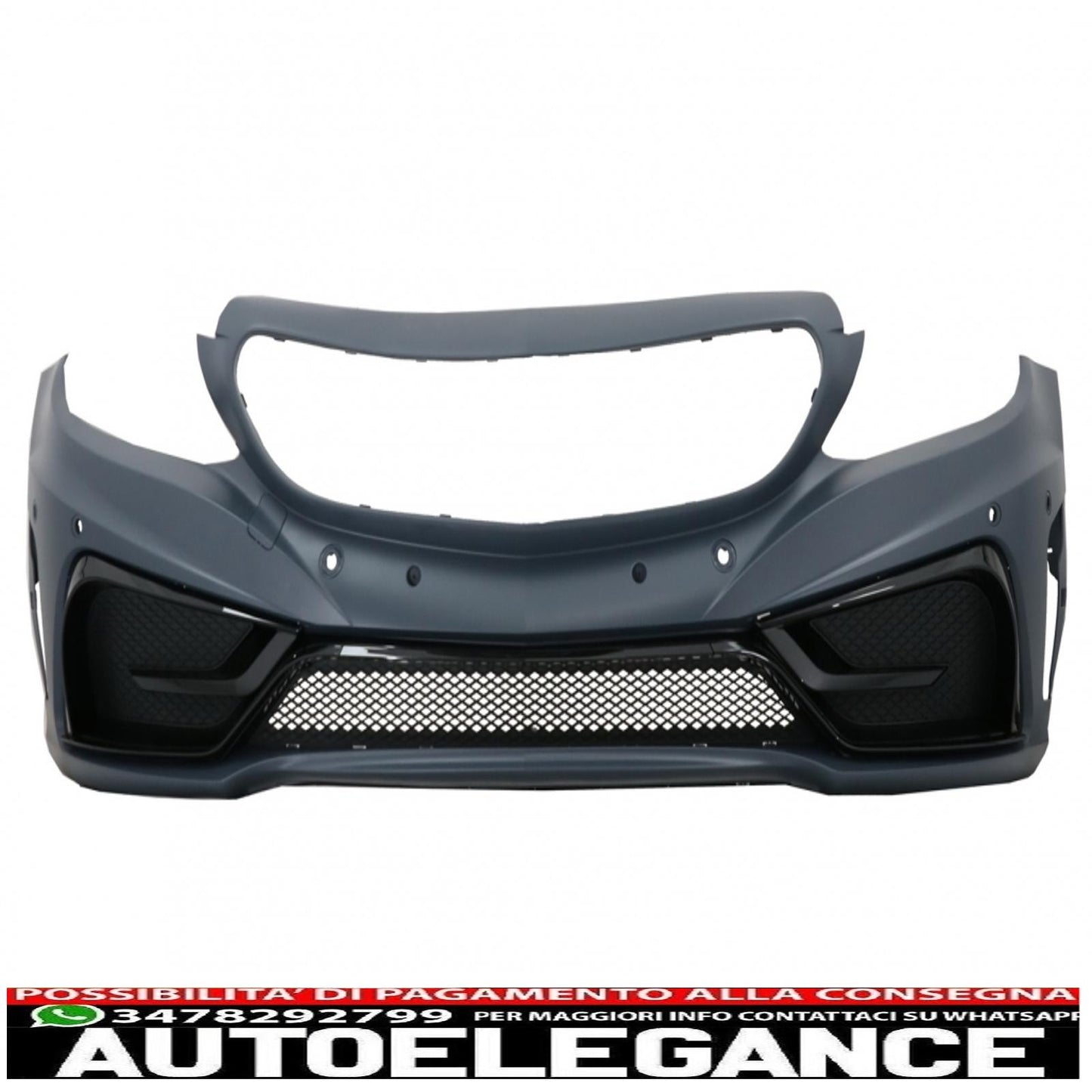 Paraurti anteriore con diffusore doppia uscita e terminali di scarico adatti per mercedes classe c a205 cabriolet c205 coupe (2014-2019)