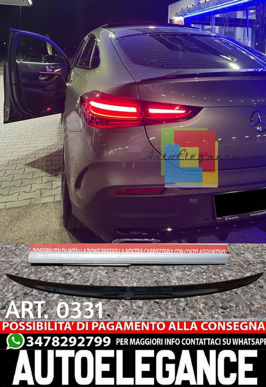 BOOT SPOILER SUITABLE FOR MERCEDES GLE C167 COUPE 2019+ AMG LOOK GLOSSY BLACK 