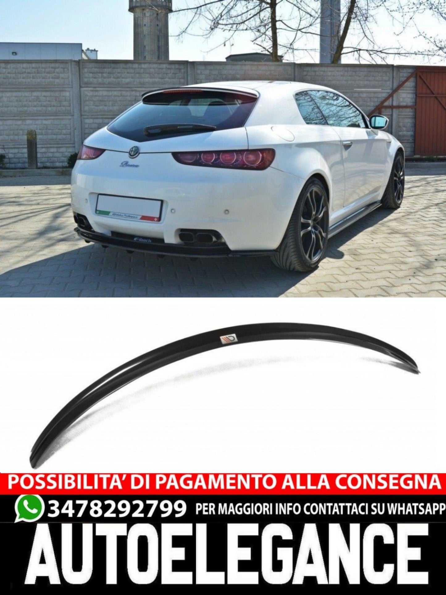 SPOILER CAP ADATTO COMPATIBILE PER ALFA ROMEO BRERA 2005-2010