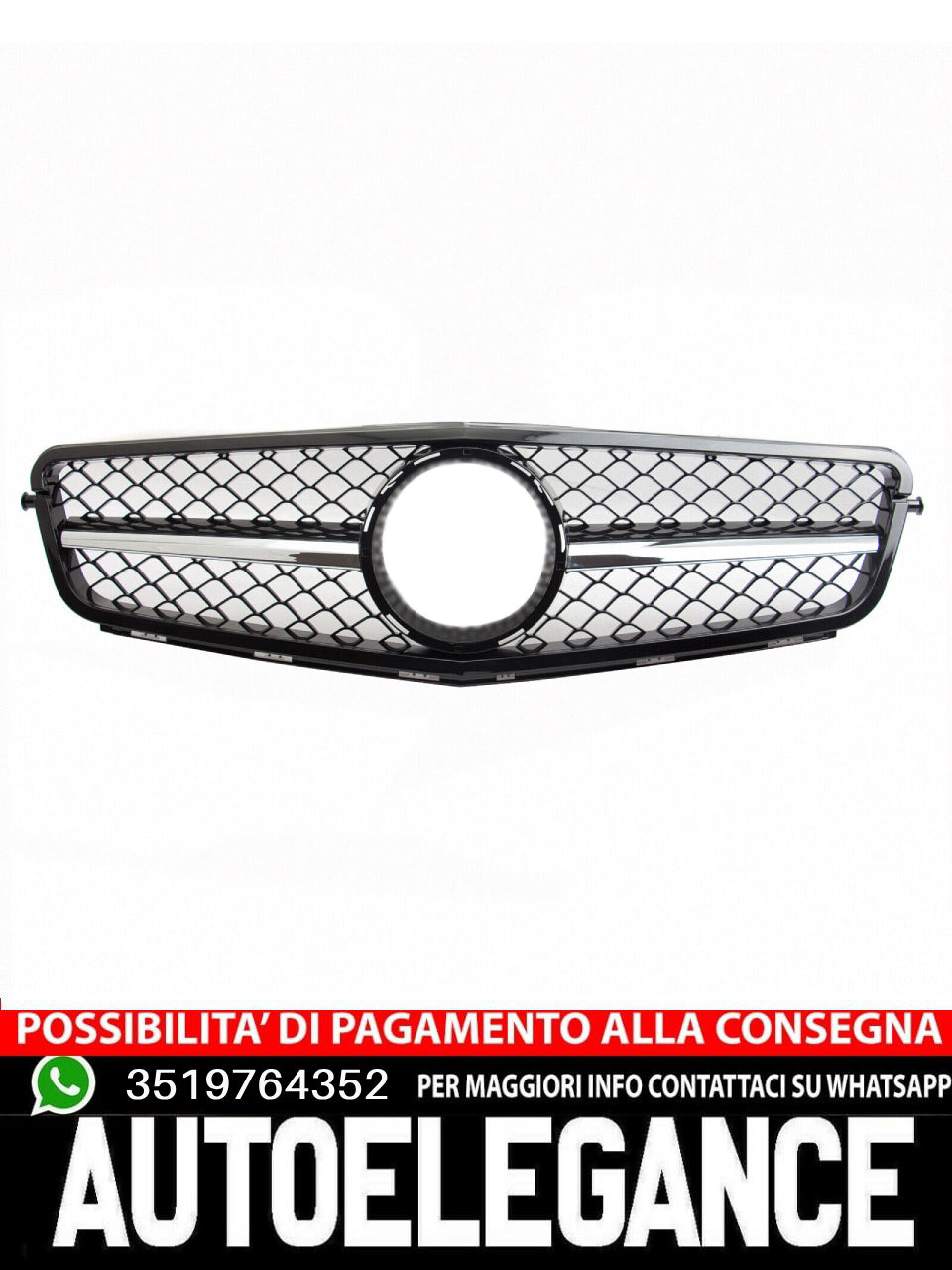 Griglia GT Panamericana adatta per Mercedes Classe C W204 S204 Sport cromata