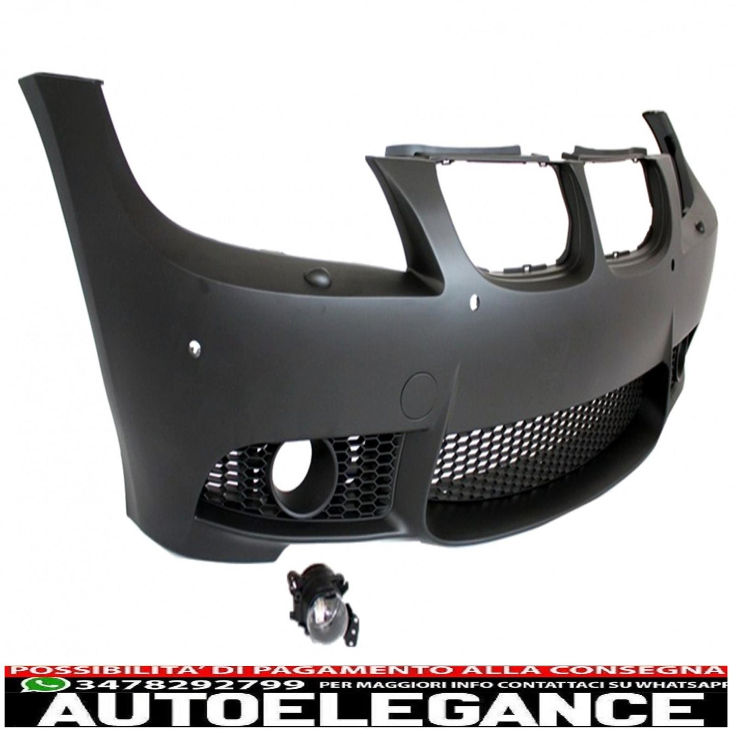 paraurti anteriore adatto per bmw serie 3 e90 e91 touring lci facelift (2008-2011) design m3 con pdc